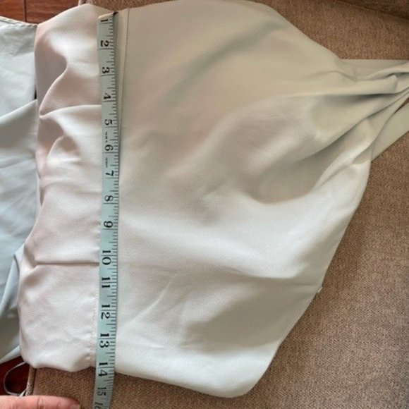 Ieena for Mac Duggal One-Shoulder Jersey Mermaid Gown Powder Blue Size 6 - Picture 11 of 11